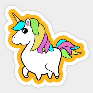 chubby Unicorn kid Sticker